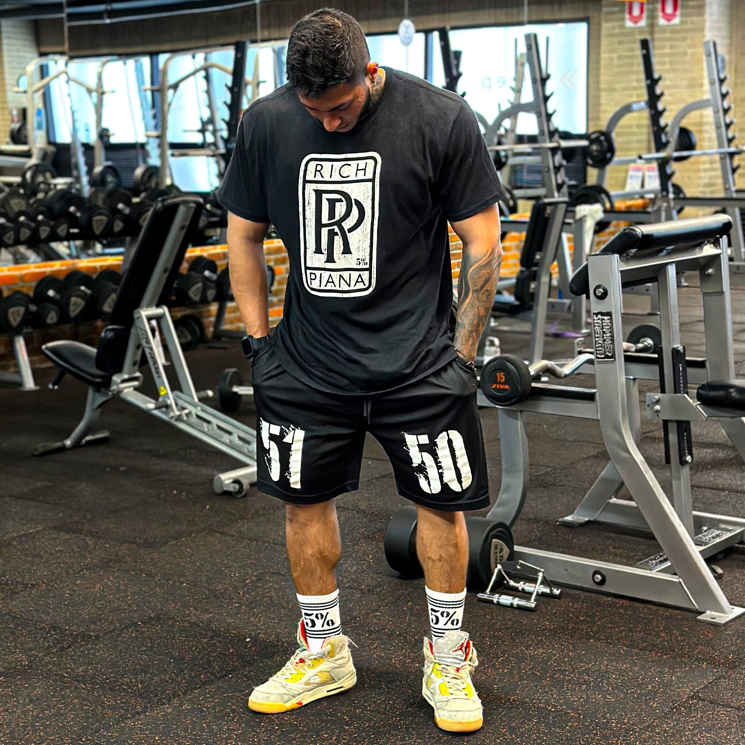 5150 Red Shorts with Black Lettering