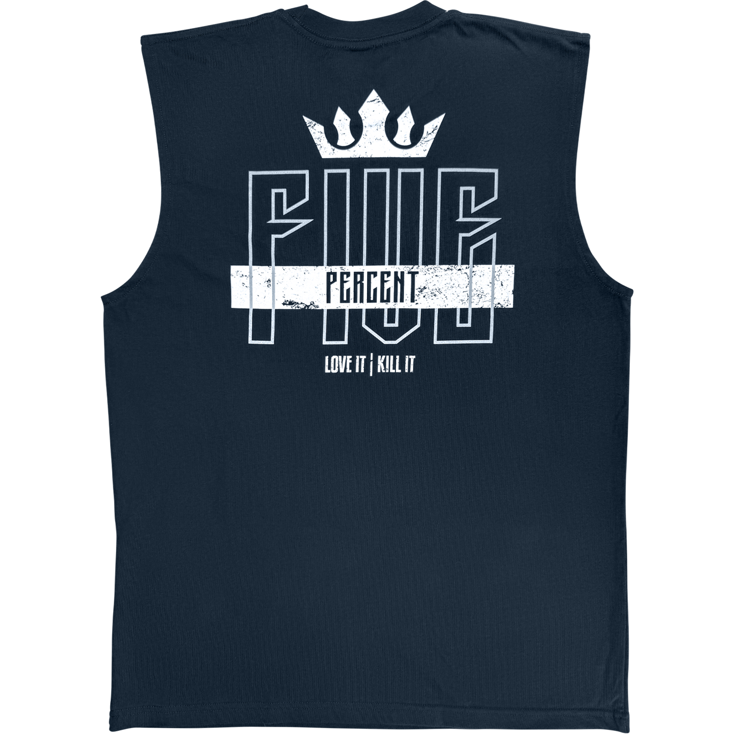 One Day You May, Navy Sleeveless T-Shirt - 5% Nutrition