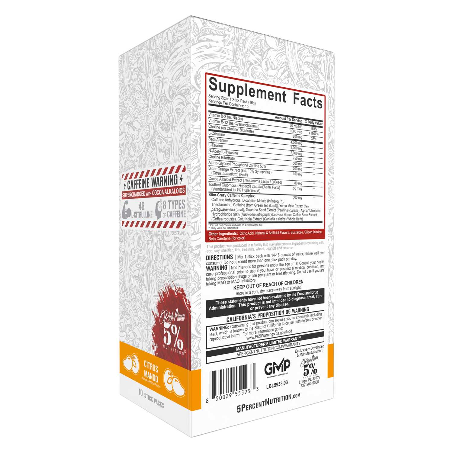 5150 Pre-Workout Stick Packs (10 Sticks)