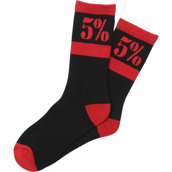 5 Red Crew Socks 5 Nutrition
