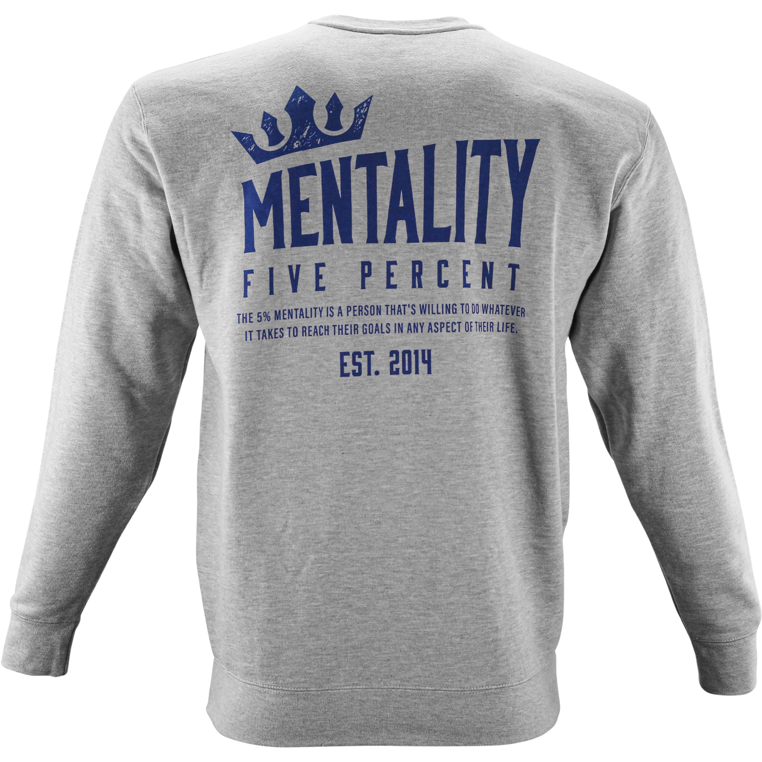 Mentality Five Percent, Heather Gray Crewneck Sweater