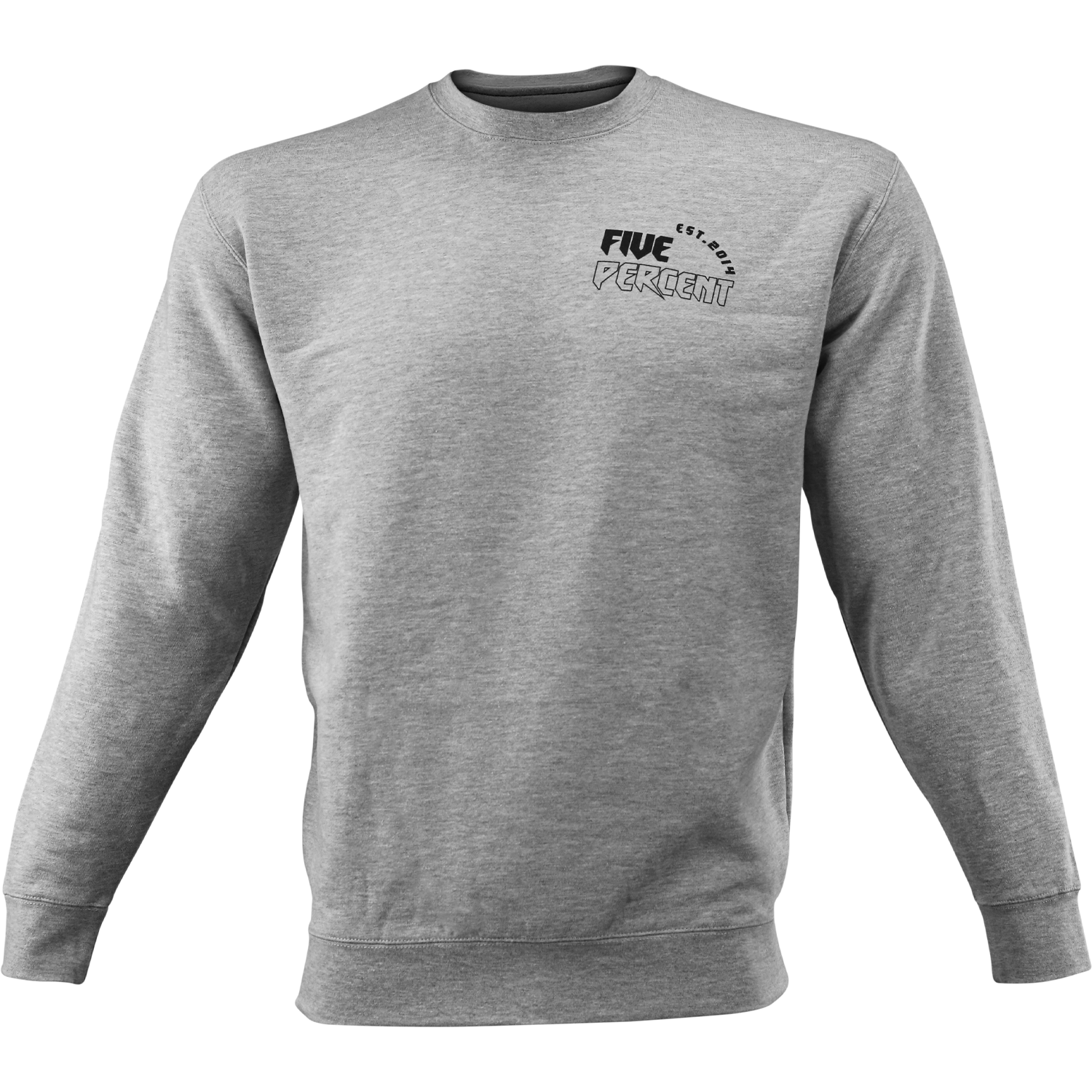 Five Percent Crown, Heather Gray Crewneck Sweatshirt