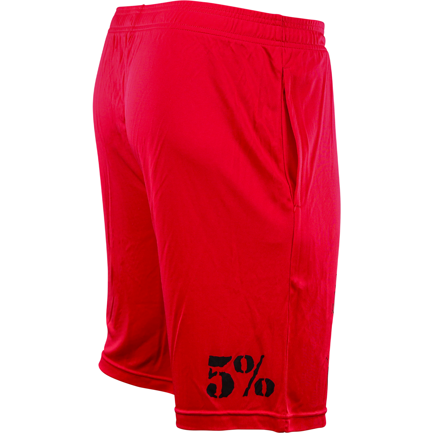 5150 Red Shorts with Black Lettering – 5% Nutrition