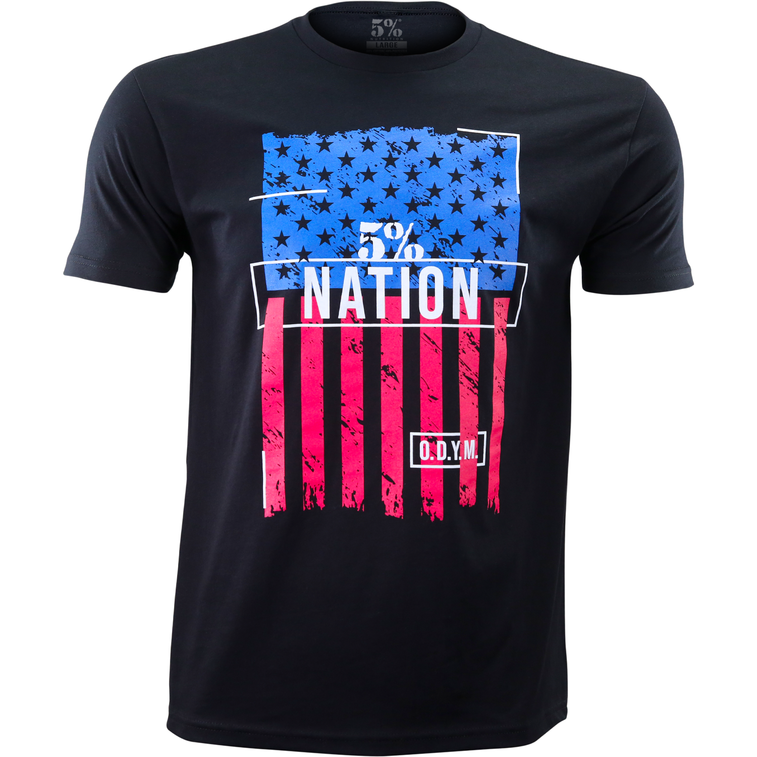 5% Nation Flag, Black T-Shirt