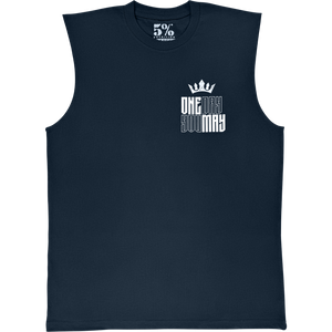 One Day You May, Navy Sleeveless T-Shirt - 5% Nutrition