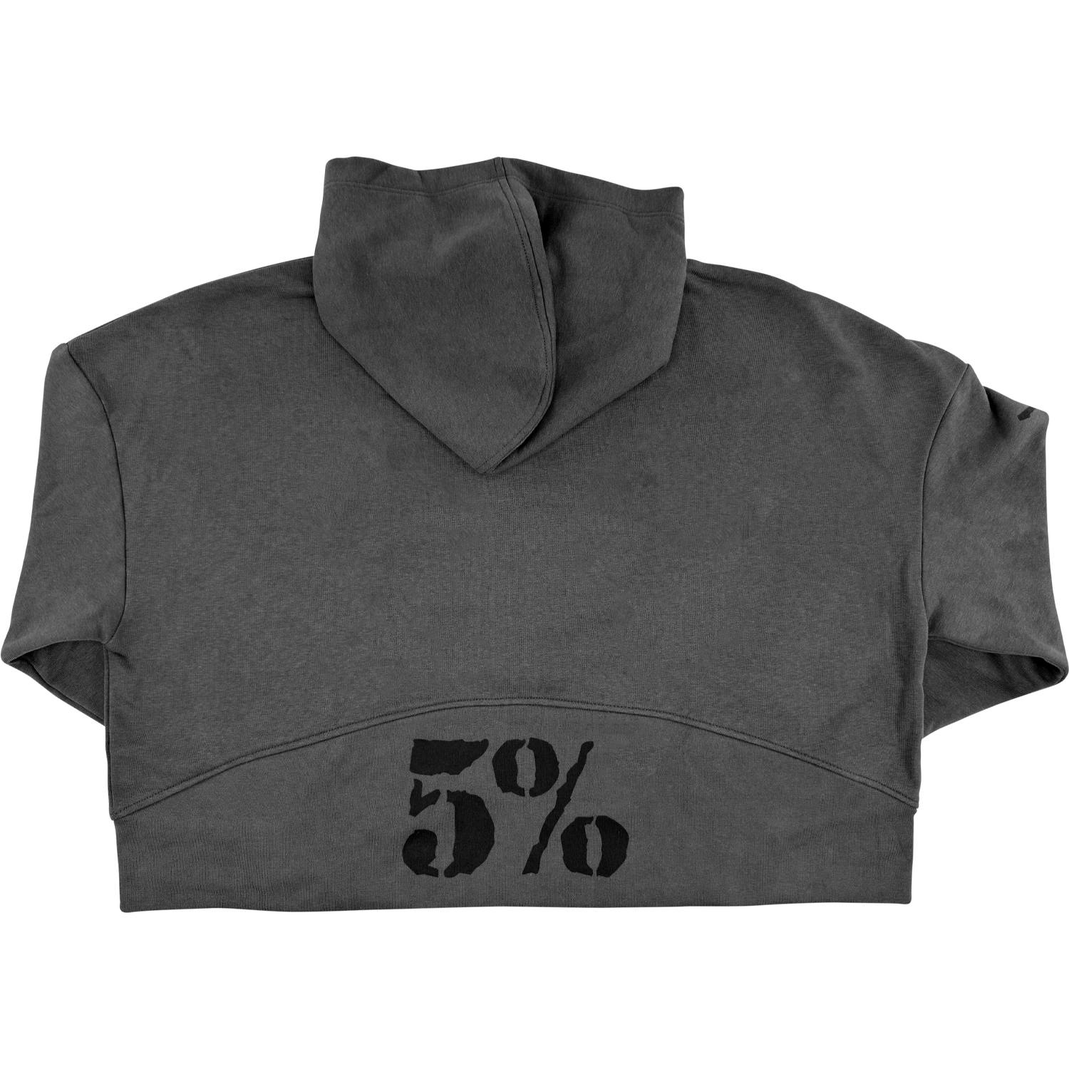 Five Percent Crown, Women's Cropped Gray Hoodie