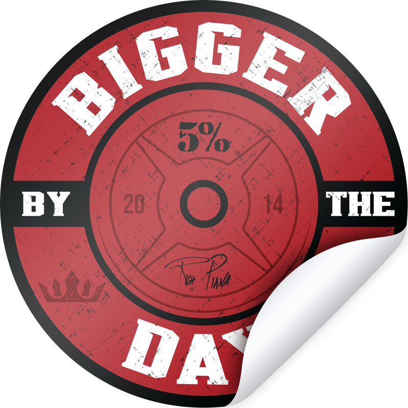 Bigger By The Day Decal | 4-Inch Round (Black/Red)