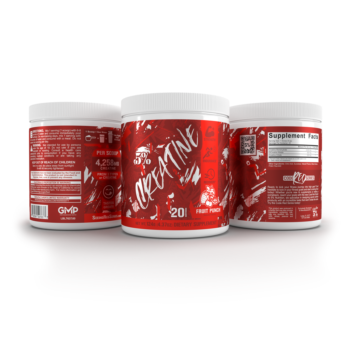 Code Red Creatine for Post-Workout Recovery without Loading or Bloat
