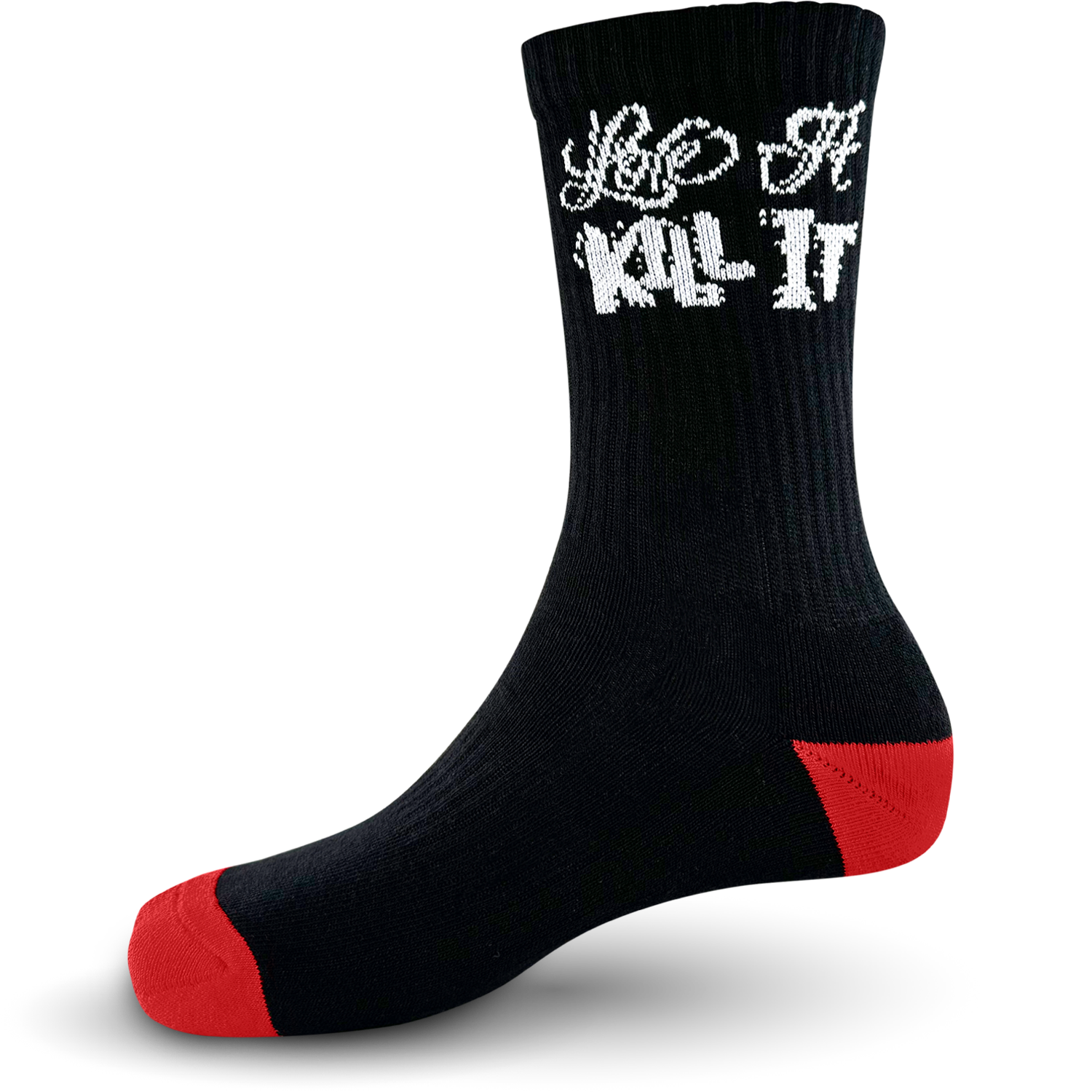 5% Black Crew Socks