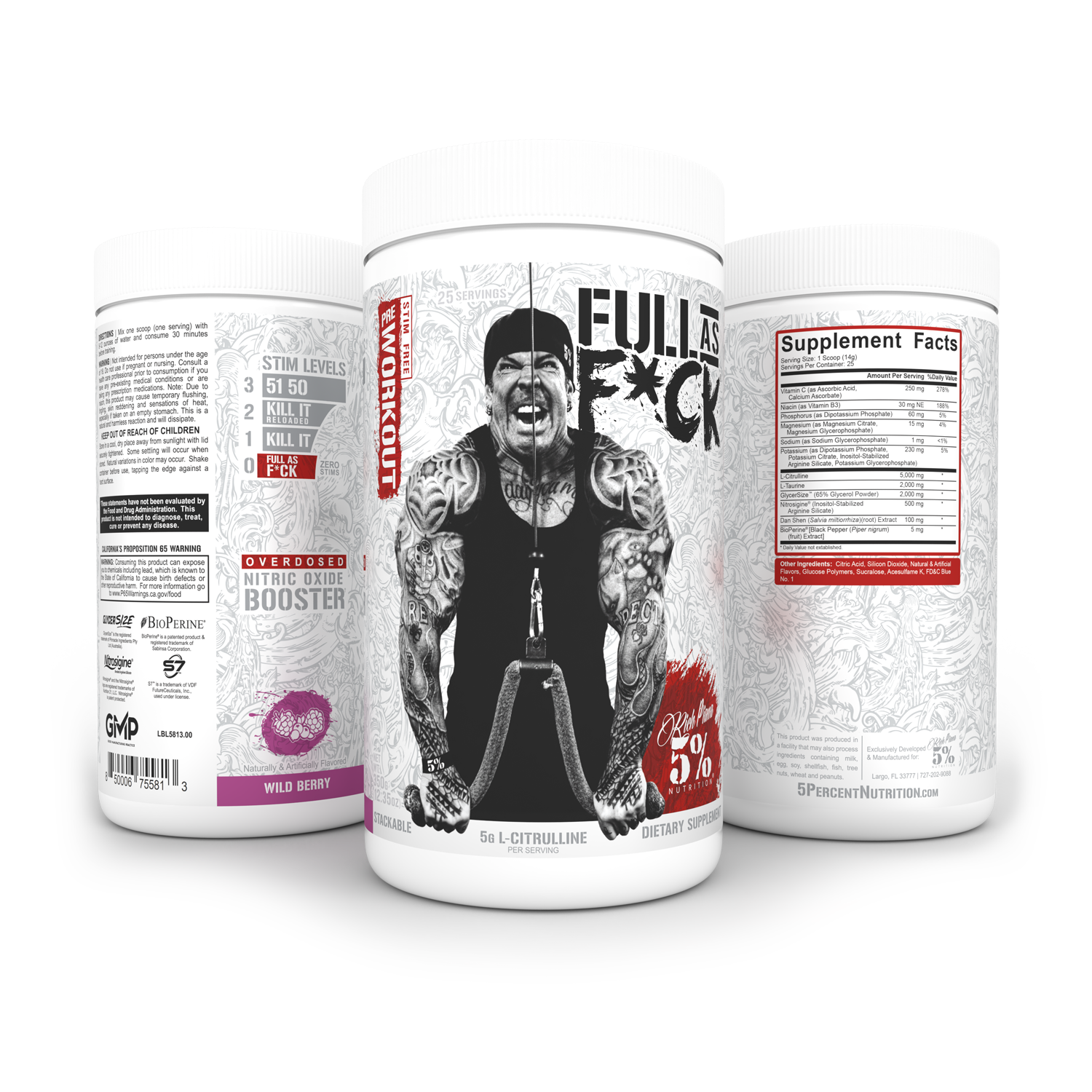 Full As F*ck Nitric Oxide Booster: Legendary Series - 5% Nutrition