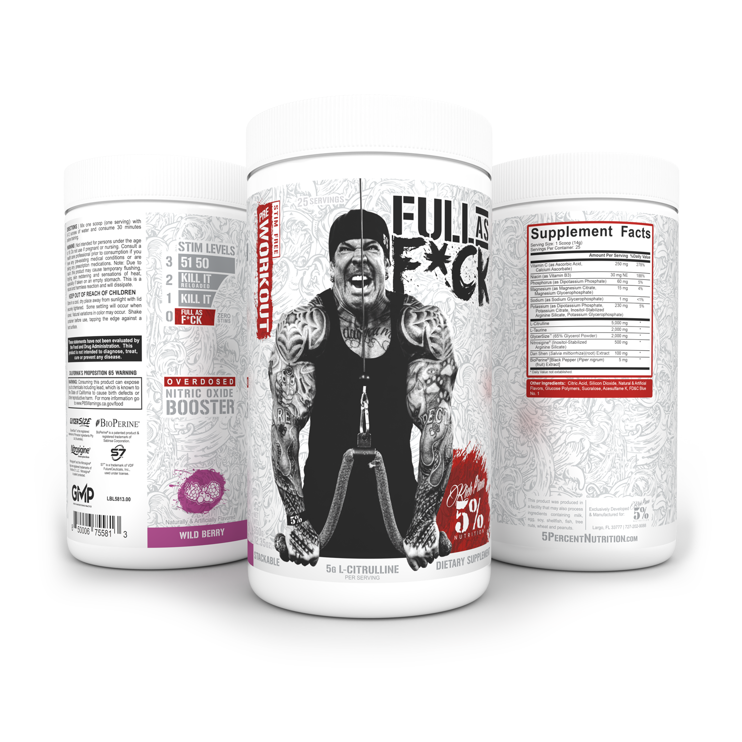 Full As F*ck Nitric Oxide Booster & Non-Stim Pre-Workout