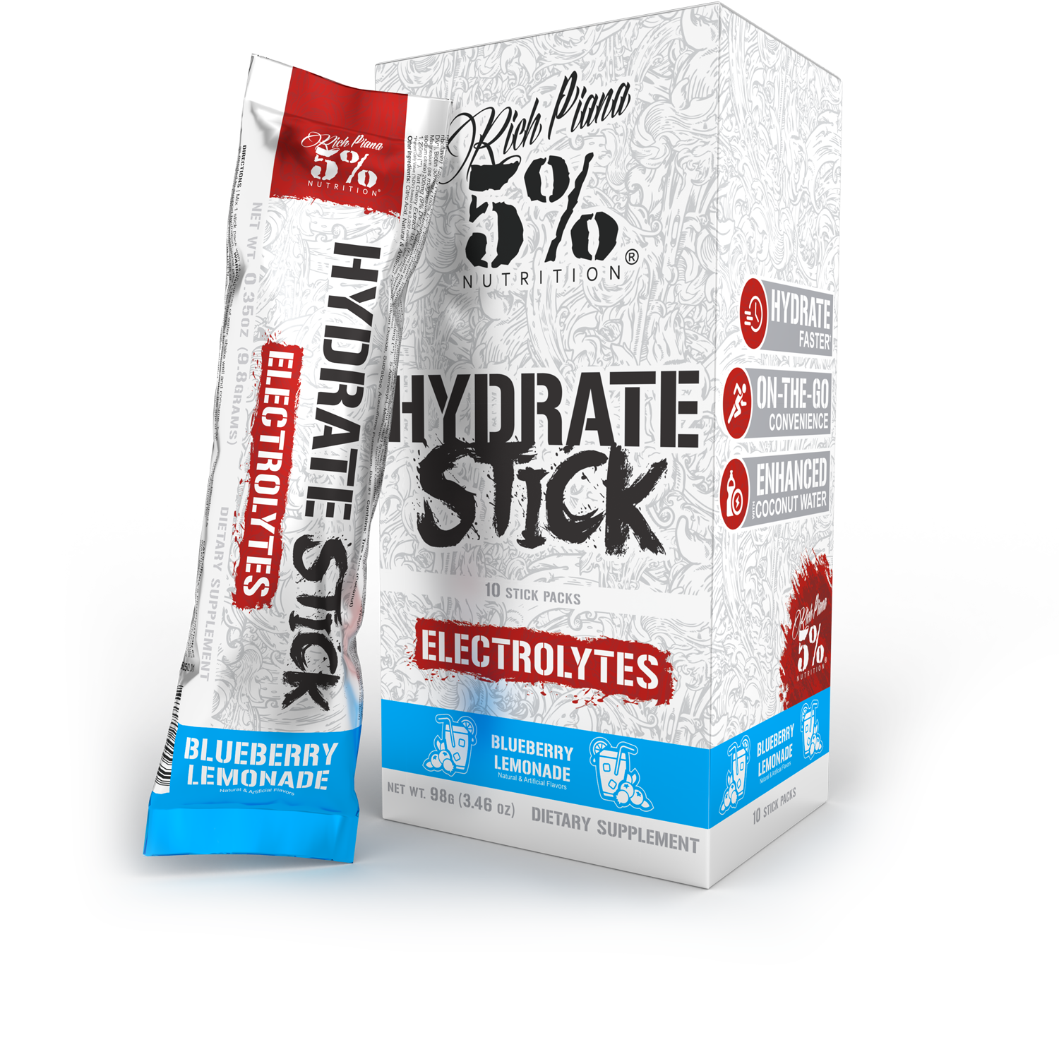 Hydrate Sticks (10 Sticks) - 5% Nutrition