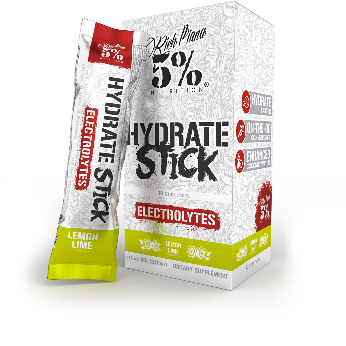 Litholyte Hydrate Stick | Electrolyte & Rehydration Support | 2 Flavors (10 ...