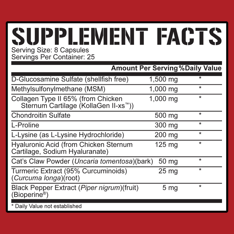 5% Nutrition Joint Defender Supplement Facts