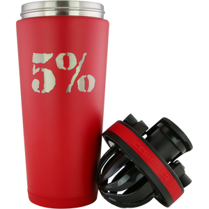 Red 26oz Vacuum-Insulated Ice Shaker Cup - 5% Nutrition