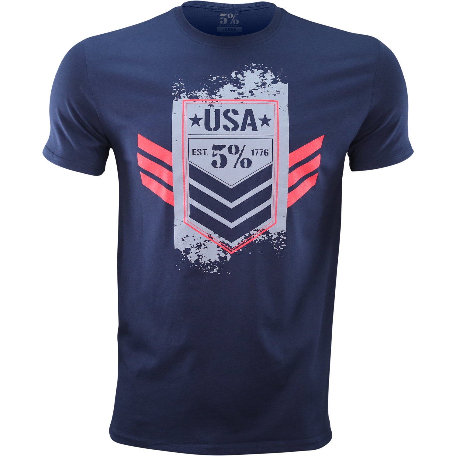 USA Flag, Navy T-Shirt - 5% Nutrition