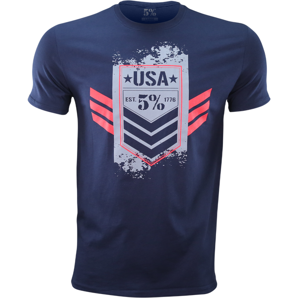 USA Flag, Navy T-Shirt - 5% Nutrition