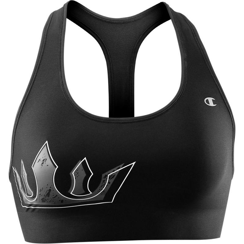 Women's Crown, Black Sports Bra