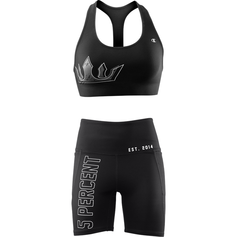 Women's Crown Sports Bra & Spandex Shorts Set