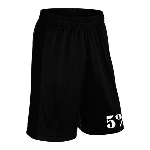 5% For Life, Black Shorts with White Lettering - 5% Nutrition