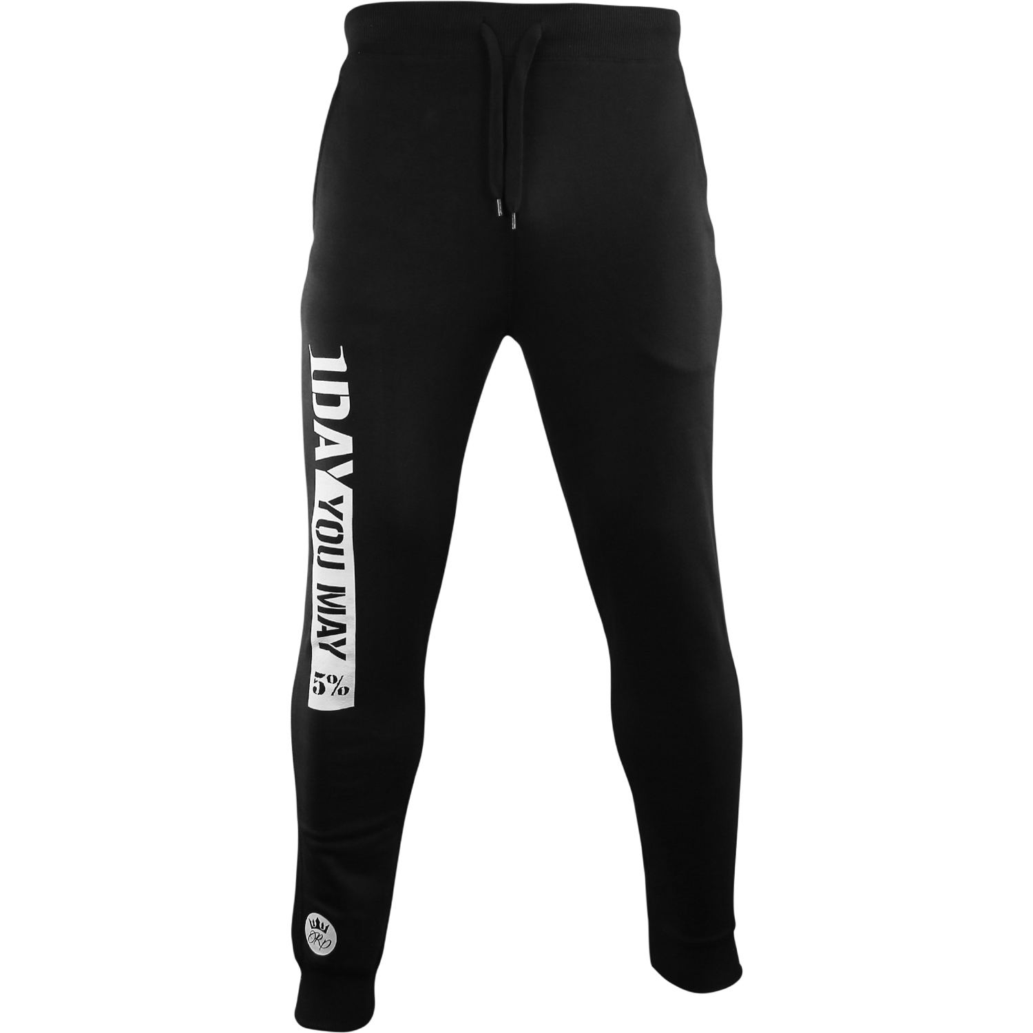 1DAYYOUMAY Black Joggers with White Lettering - 5% Nutrition