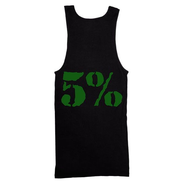 5% Love It Kill It, Black Ribbed Tank Top with Green Lettering - 5% Nutrition