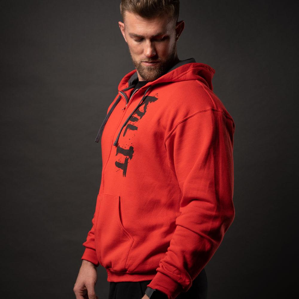 Kill It, Red Zip-Up Hoodie with Black Lettering - 5% Nutrition