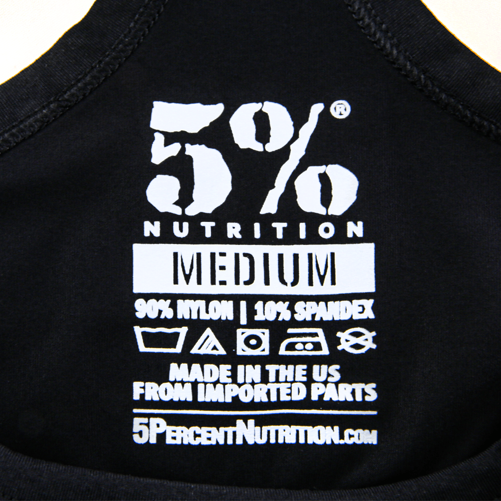 5% Women's Black Sports Bra - 5% Nutrition