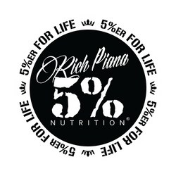 5% Brand Decal feat. 5%ER FOR LIFE Border | 4-Inch Round (Black) - 5% Nutrition