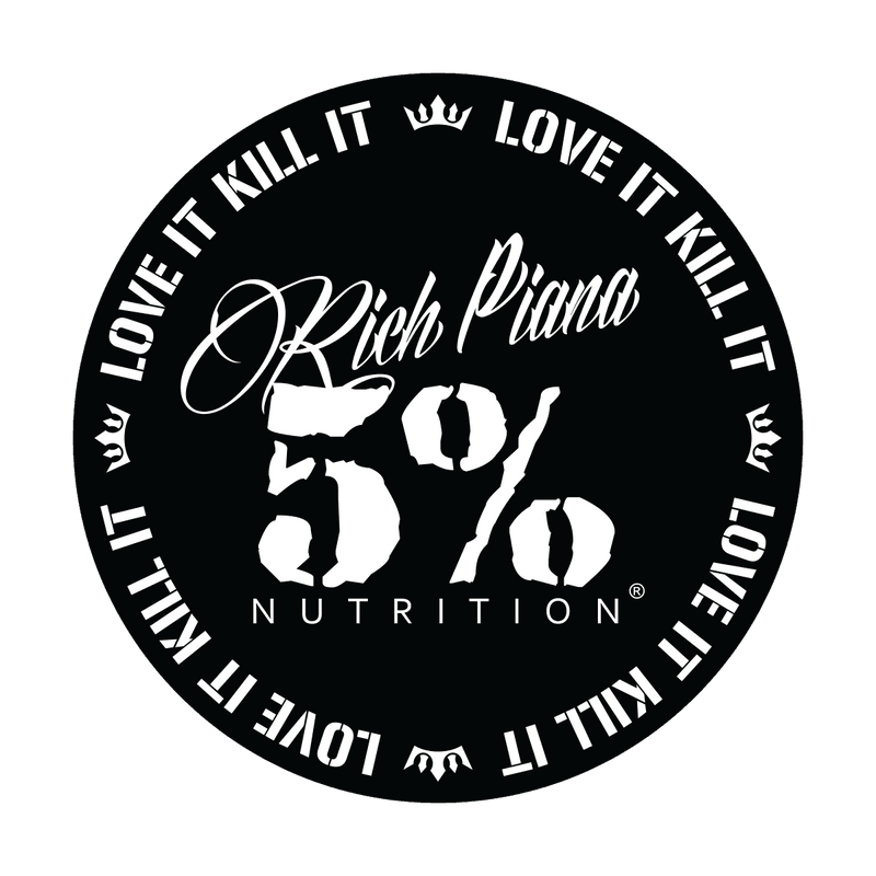 5% Brand Decal feat. LOVE IT KILL IT Border | 4-Inch Round (Black)