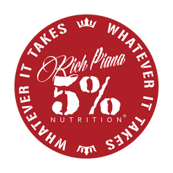 5% Brand Decal feat. WHATEVER IT TAKES Border | 4-Inch Round (Red) - 5% Nutrition