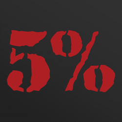5% Brand Mini Vinyl Decal | 1-Inch (Red or White) - 5% Nutrition