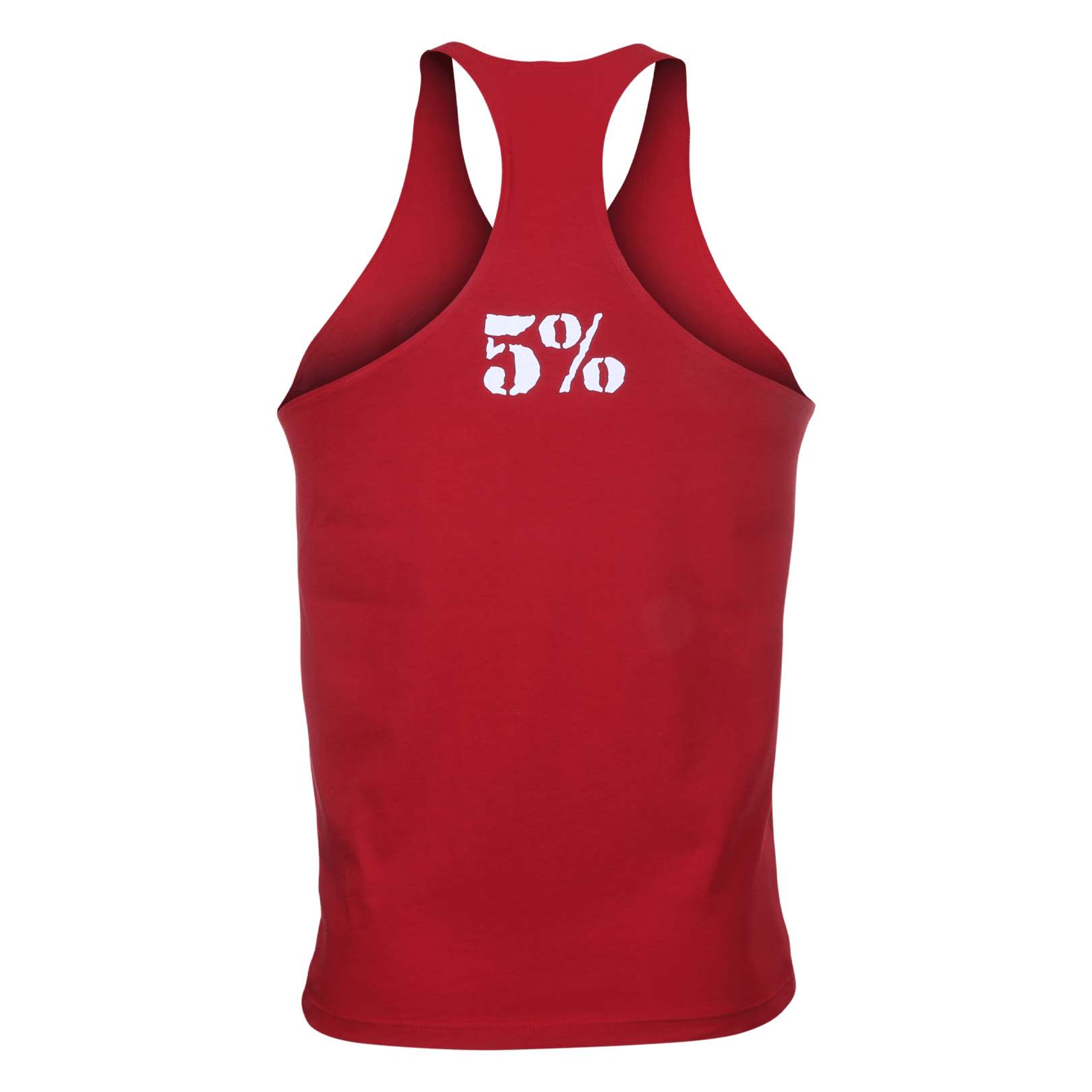5% Flag, Red Stringer Tank with white Lettering - 5% Nutrition