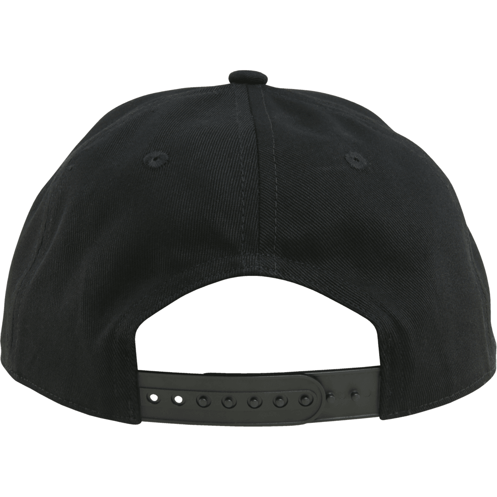 5% Flat Bill Hat, Black Hat with Black Lettering - 5% Nutrition