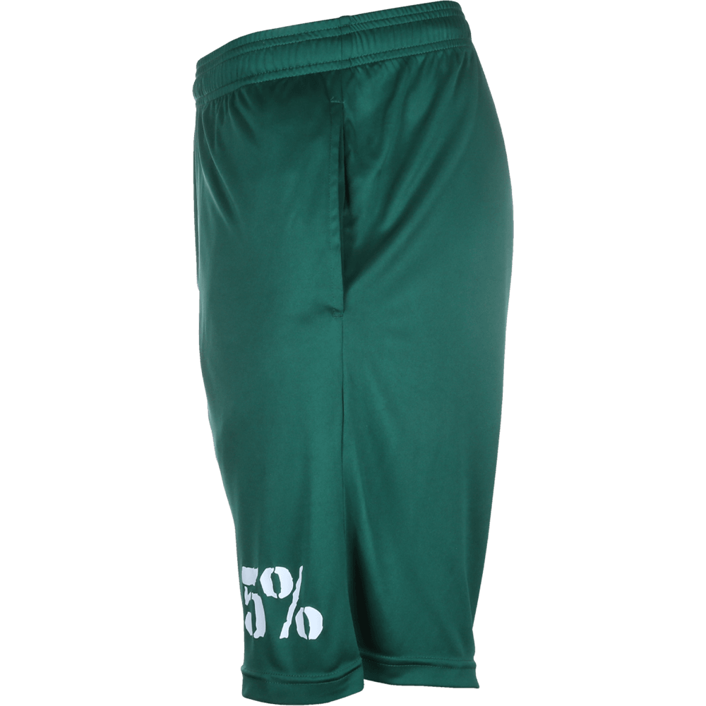 5% Green Shorts with White Lettering - 5% Nutrition