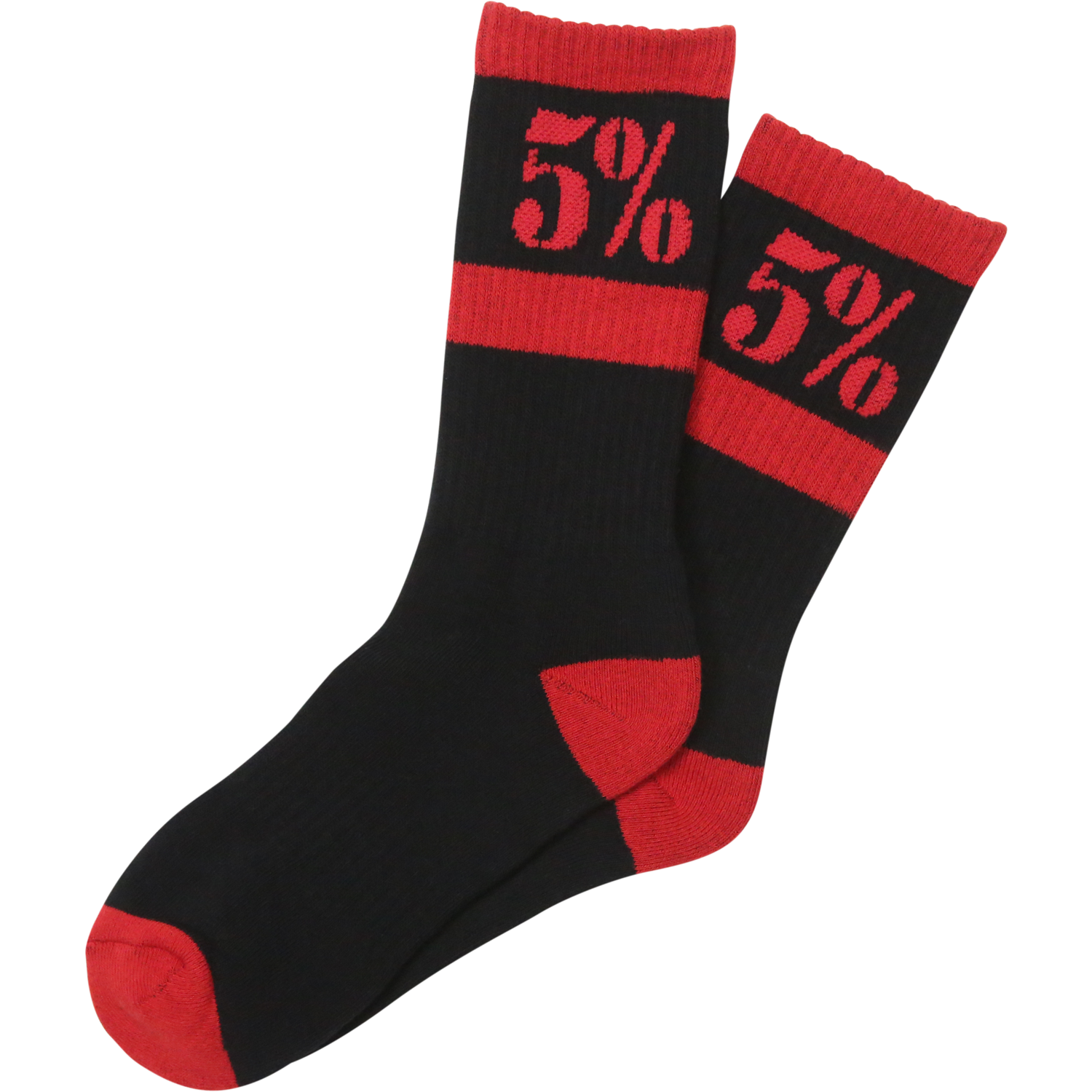 5% Red Crew Socks - 5% Nutrition