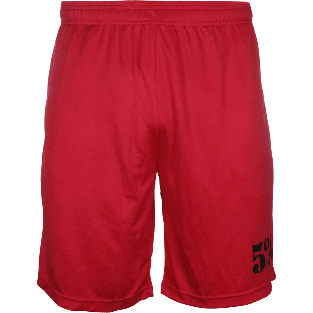 5% Red Shorts with Black Lettering - 5% Nutrition