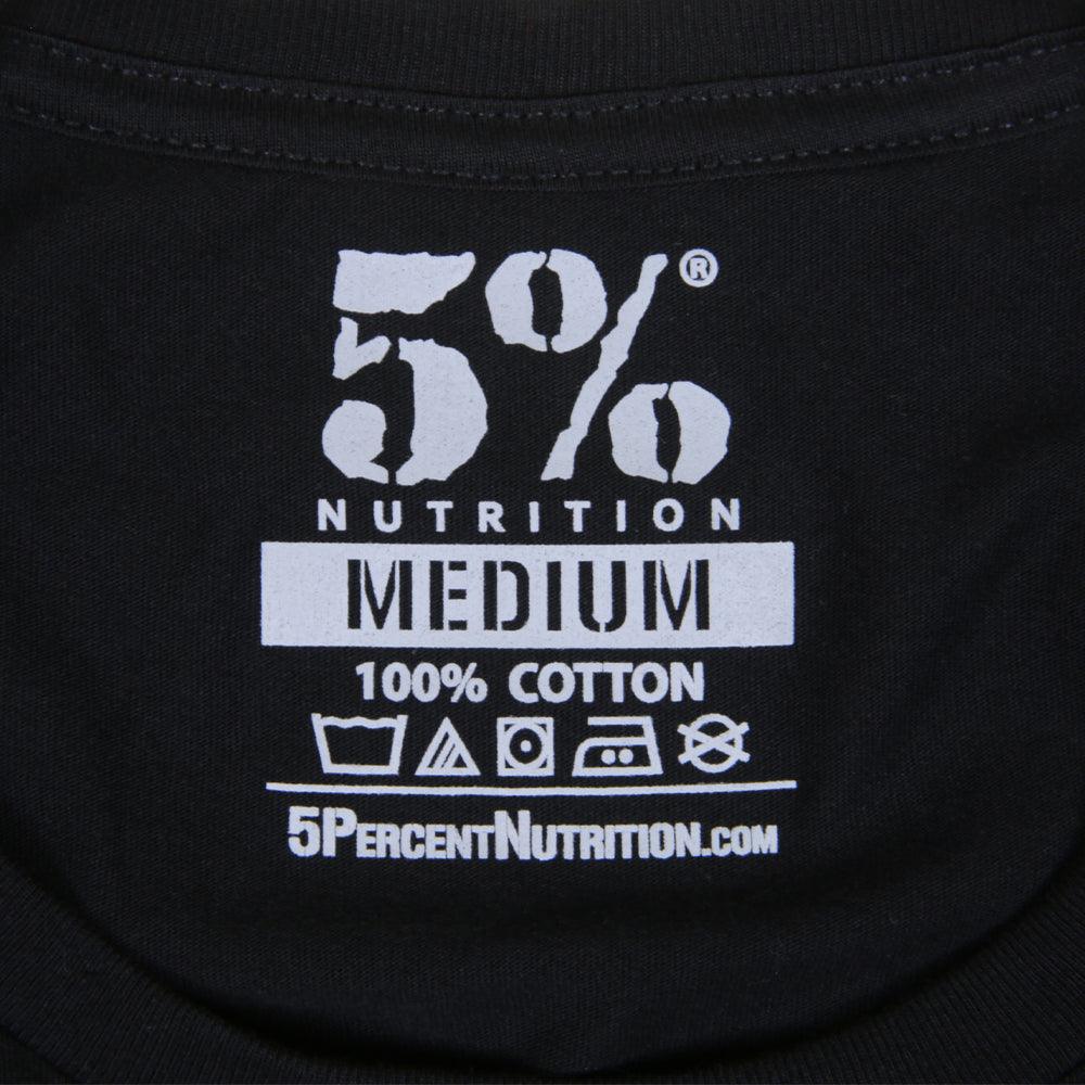 RP Crown, Black T-Shirt with Gold Lettering - 5% Nutrition