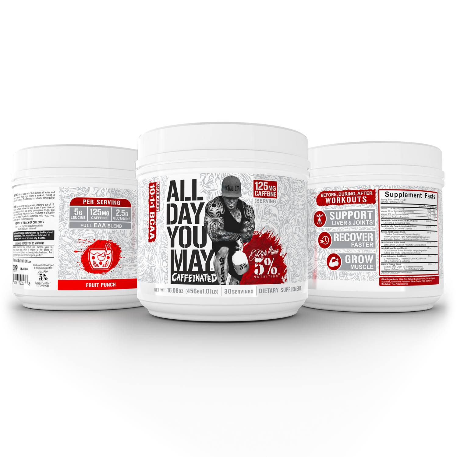 All Day You May Caffeinated BCAA Recovery Drink: Legendary Series - 5% Nutrition