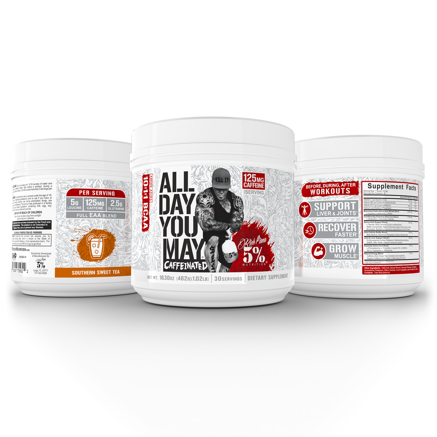 All Day You May Caffeinated BCAA Recovery Drink: Legendary Series - 5% Nutrition