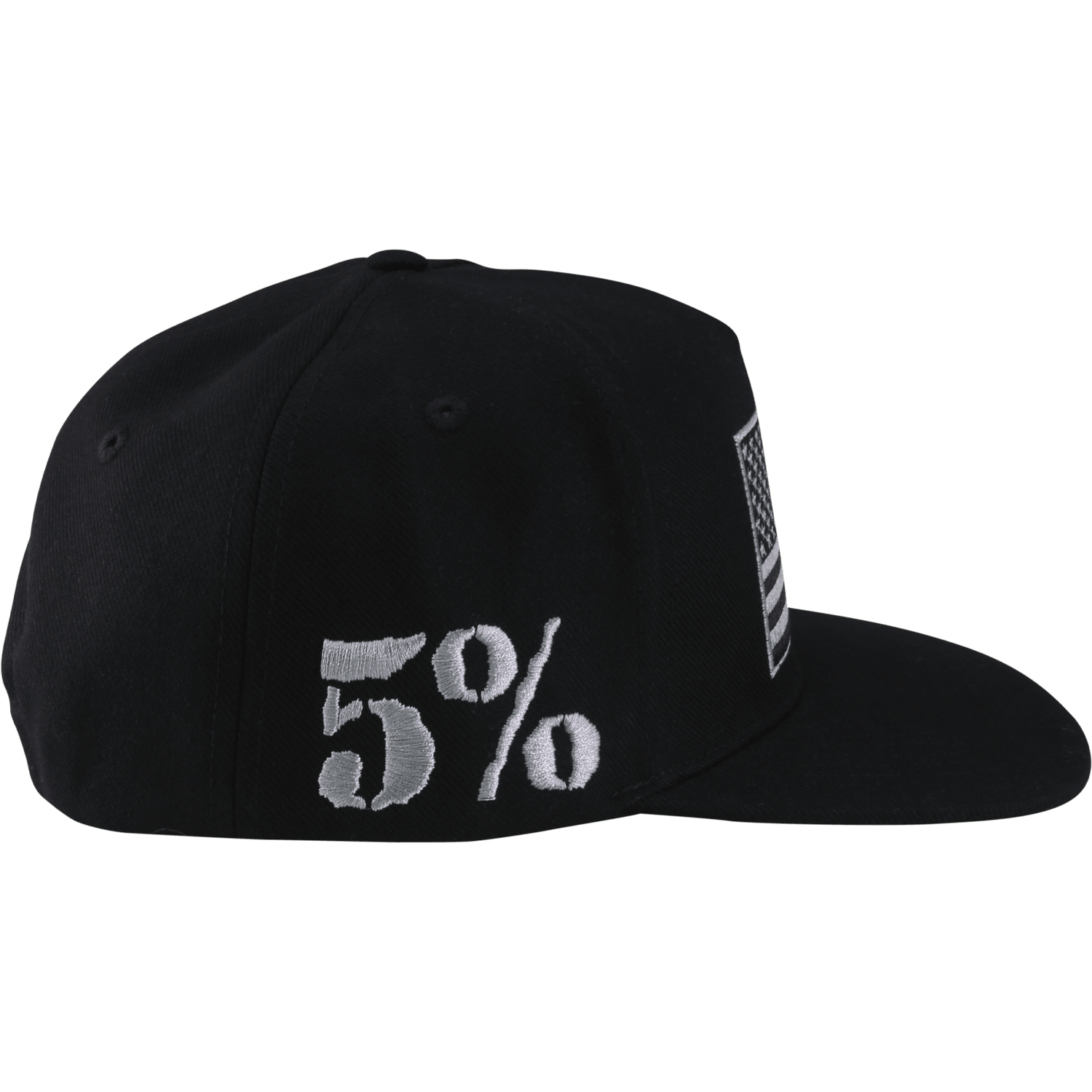 American Flag, Black Hat with Gray Graphic - 5% Nutrition