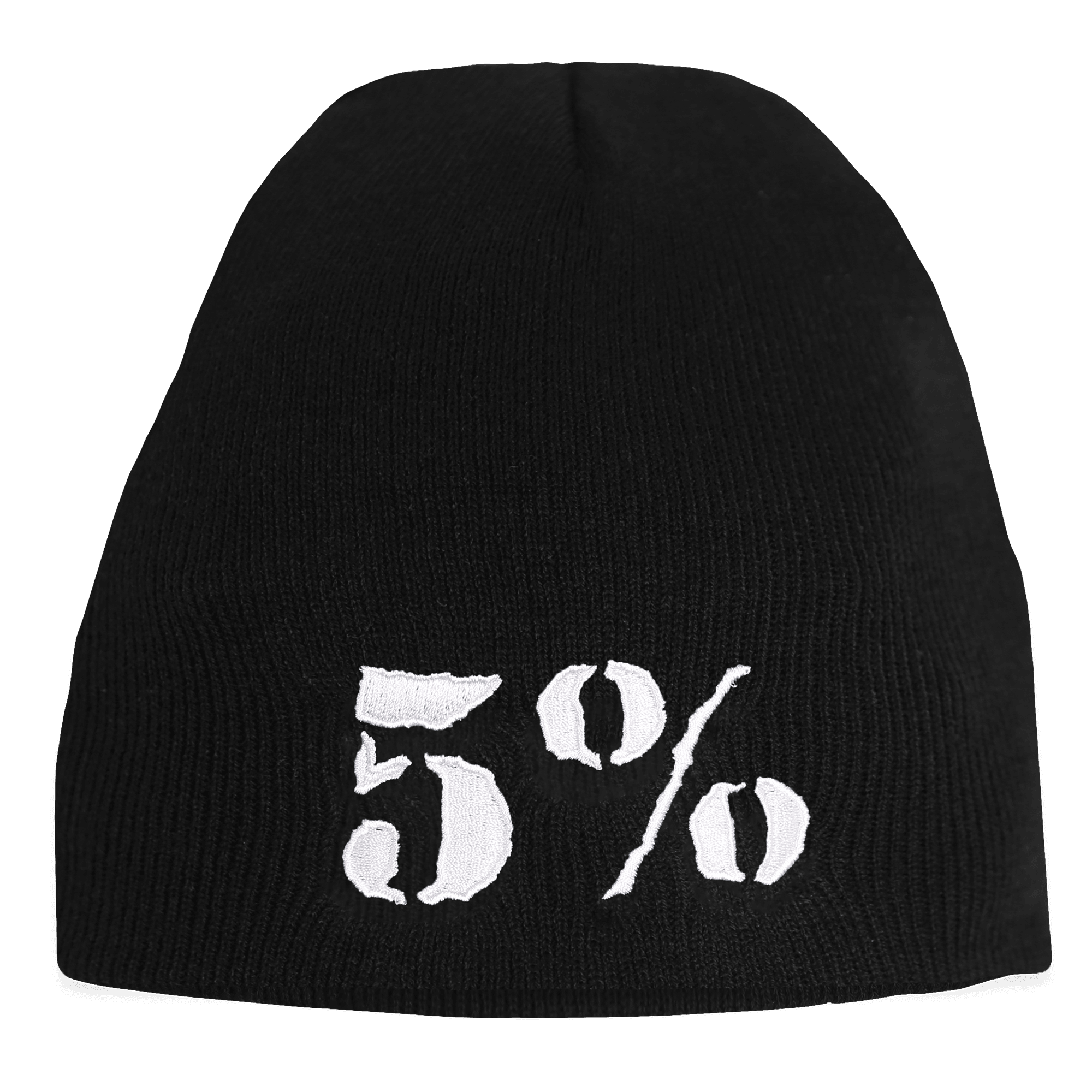 5% Black Beanie with White Lettering (intl) - 5% Nutrition