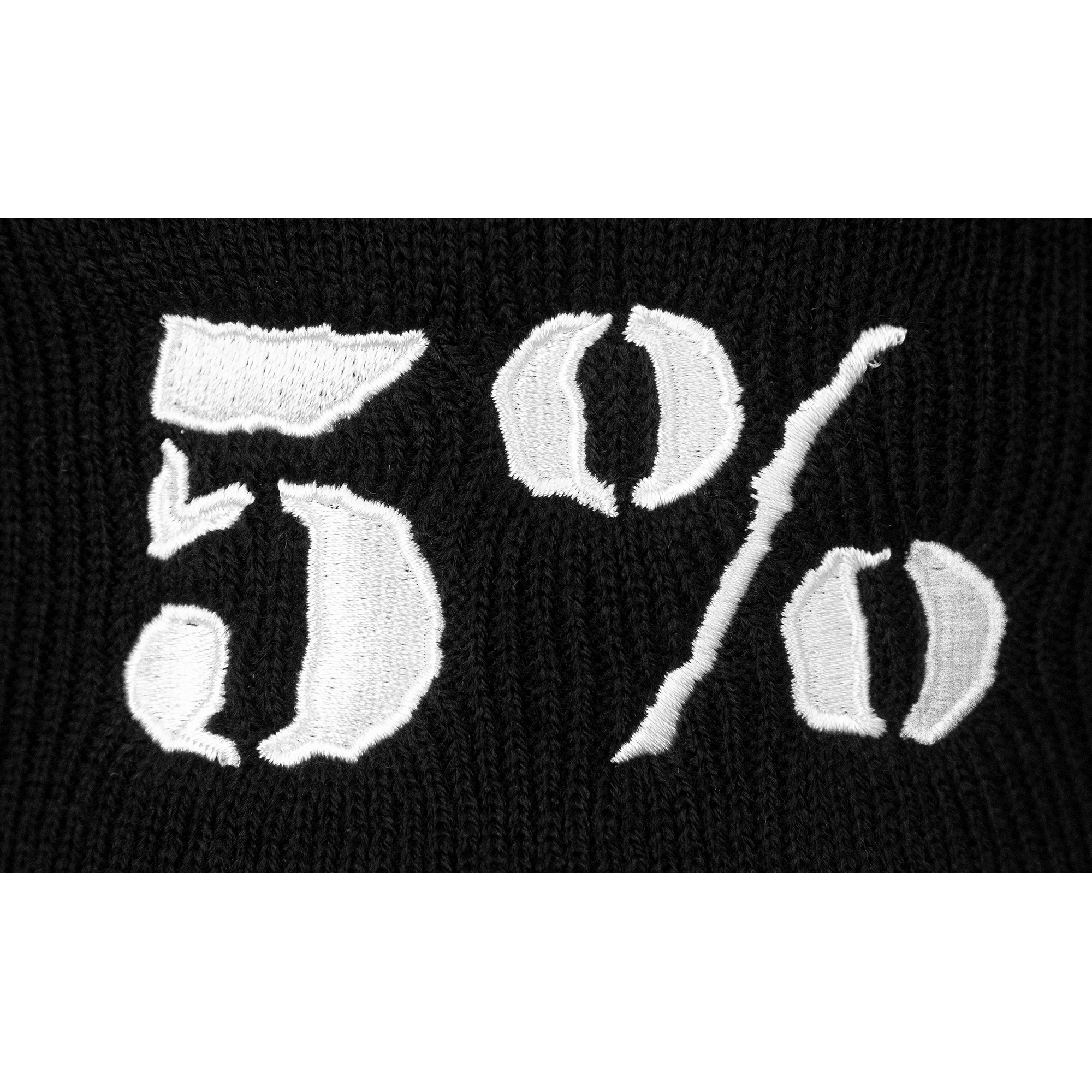 5% Black Beanie with White Lettering (intl) - 5% Nutrition