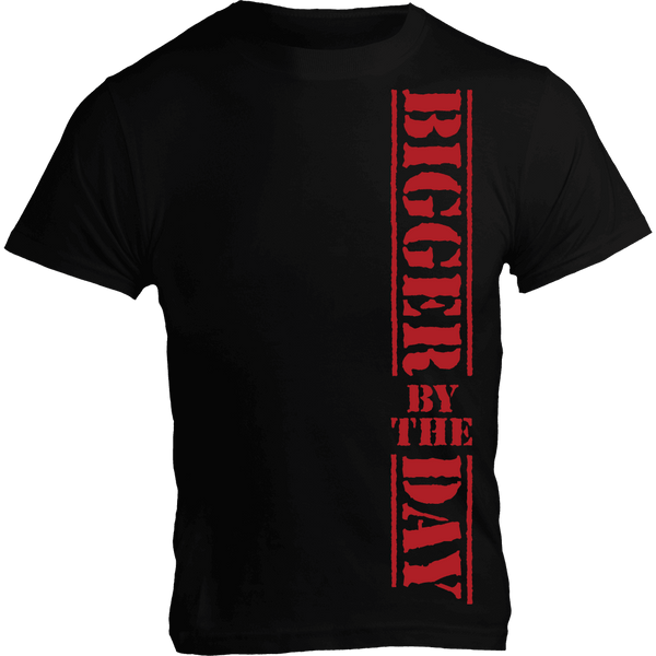 Bigger By The Day, Black T-Shirt with Red Lettering - 5% Nutrition