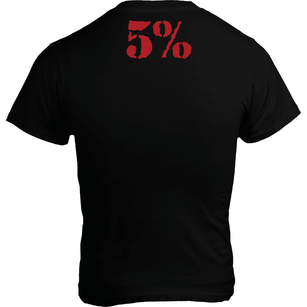 Bigger By The Day, Black T-Shirt with Red Lettering - 5% Nutrition