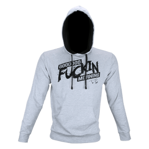 Good F*cking Morning, Gray Hoodie with Black Lettering - 5% Nutrition