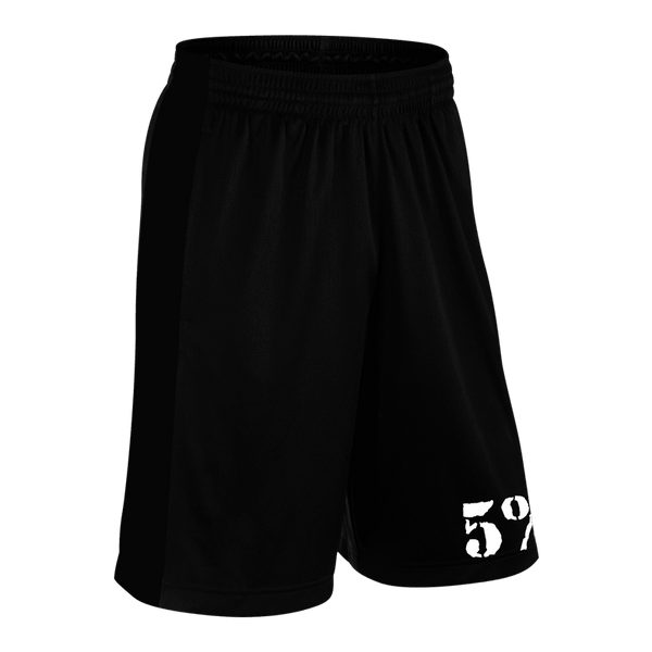 HUSTLER, Black Shorts with White Lettering - 5% Nutrition
