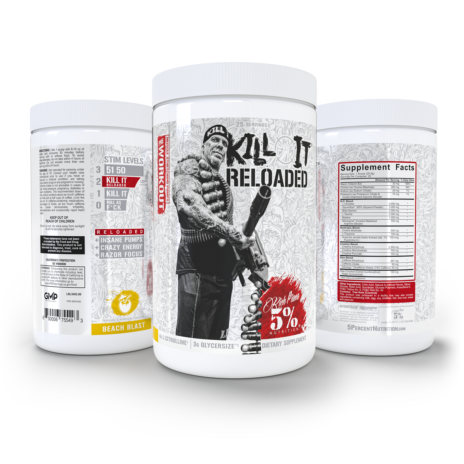 Kill It Reloaded Pre-Workout: Legendary Series - 5% Nutrition