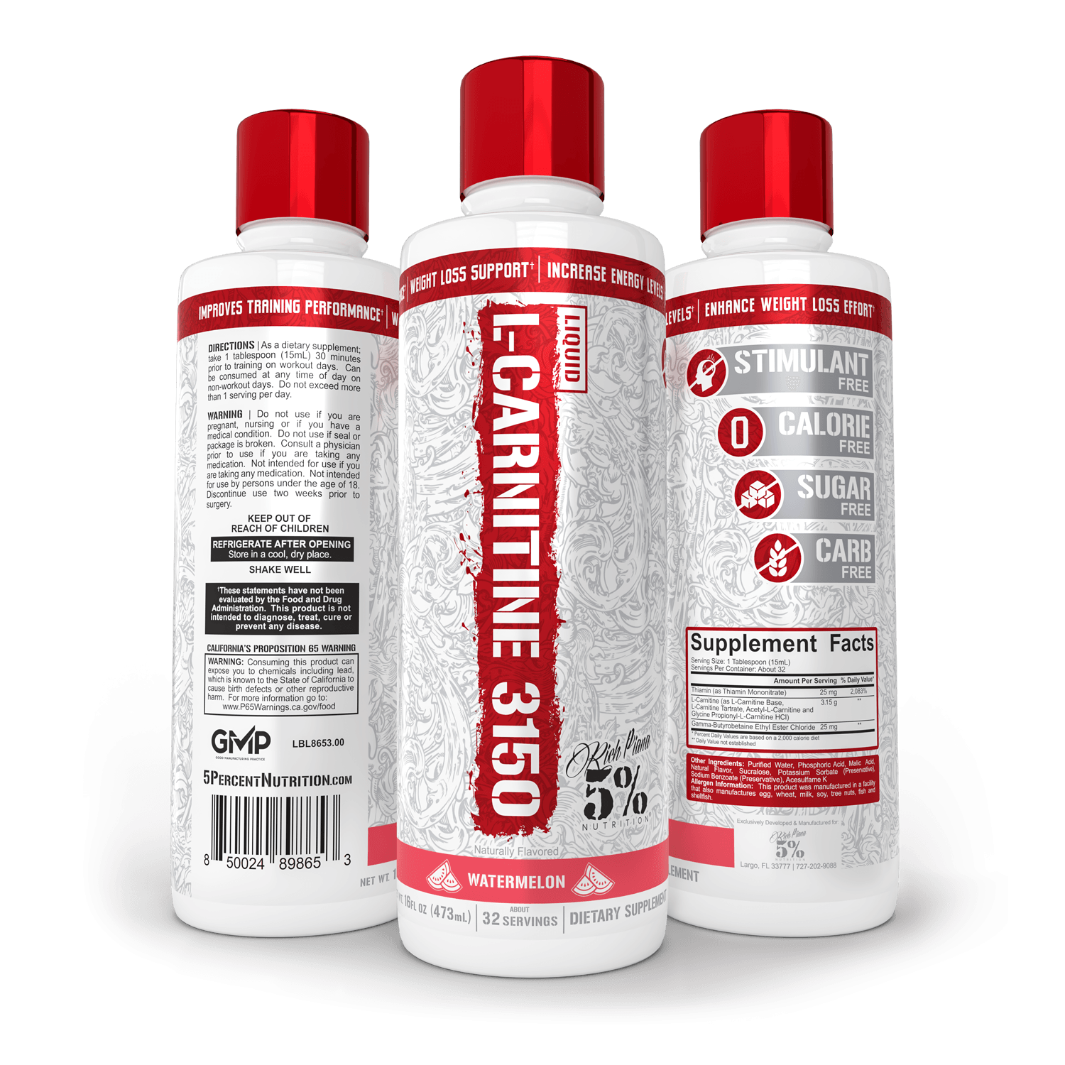 Liquid L-Carnitine 3150: Legendary Series - 5% Nutrition