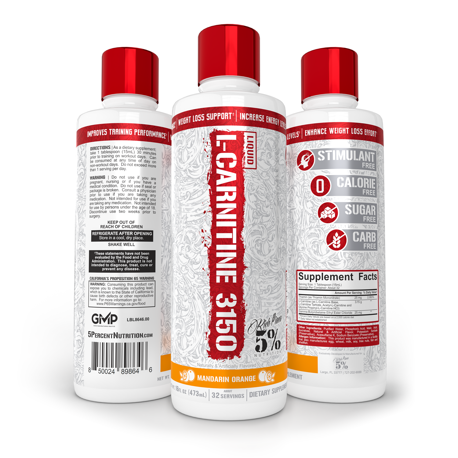 Liquid L-Carnitine 3150: Legendary Series - 5% Nutrition